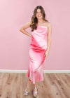All For It Midi Dress - Pink Ombre