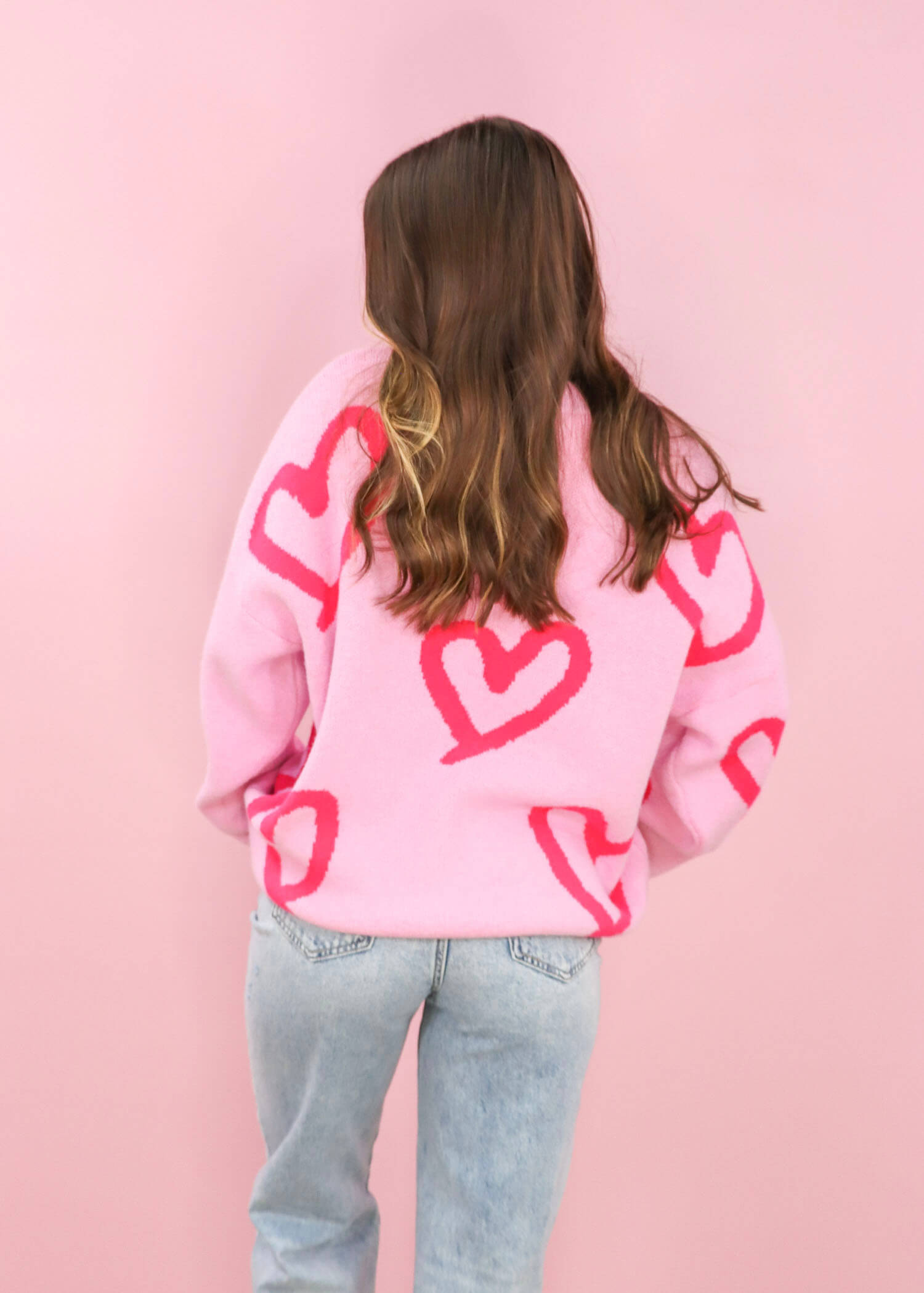 I Love You Sweater - Pink