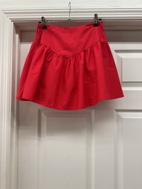 Poplin Mini Skirt - Red