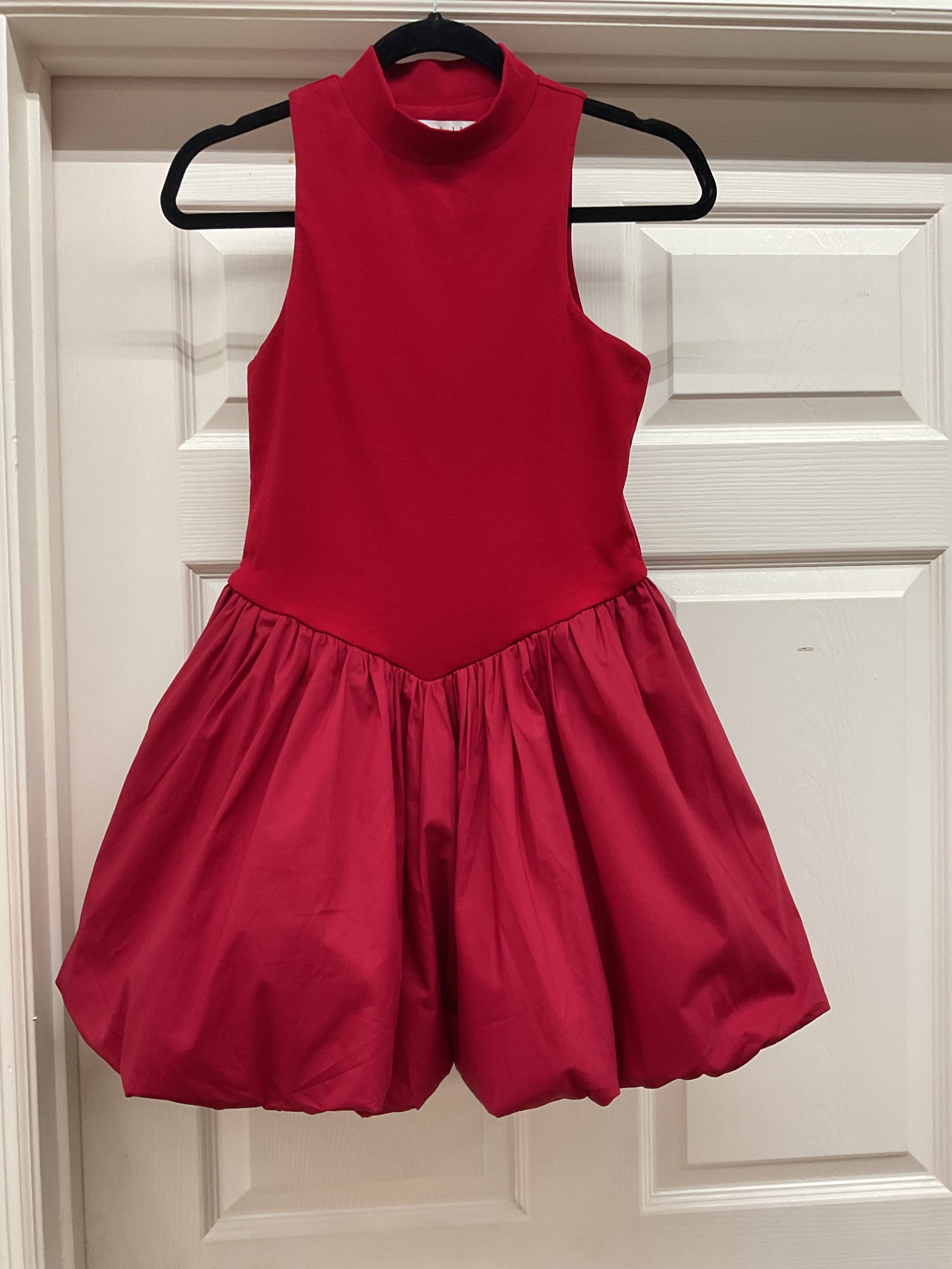 Rita Bubble Dress - Crimson Red