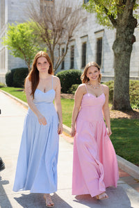 The Charleston Stripe Maxi Dress - Pink