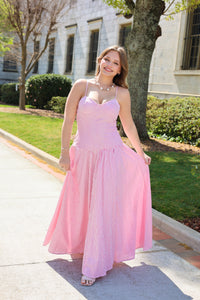 The Charleston Stripe Maxi Dress - Pink