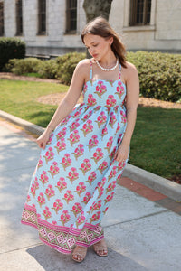 Lila Floral Midi Dress