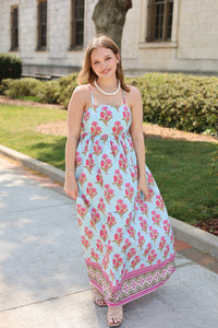 Lila Floral Midi Dress