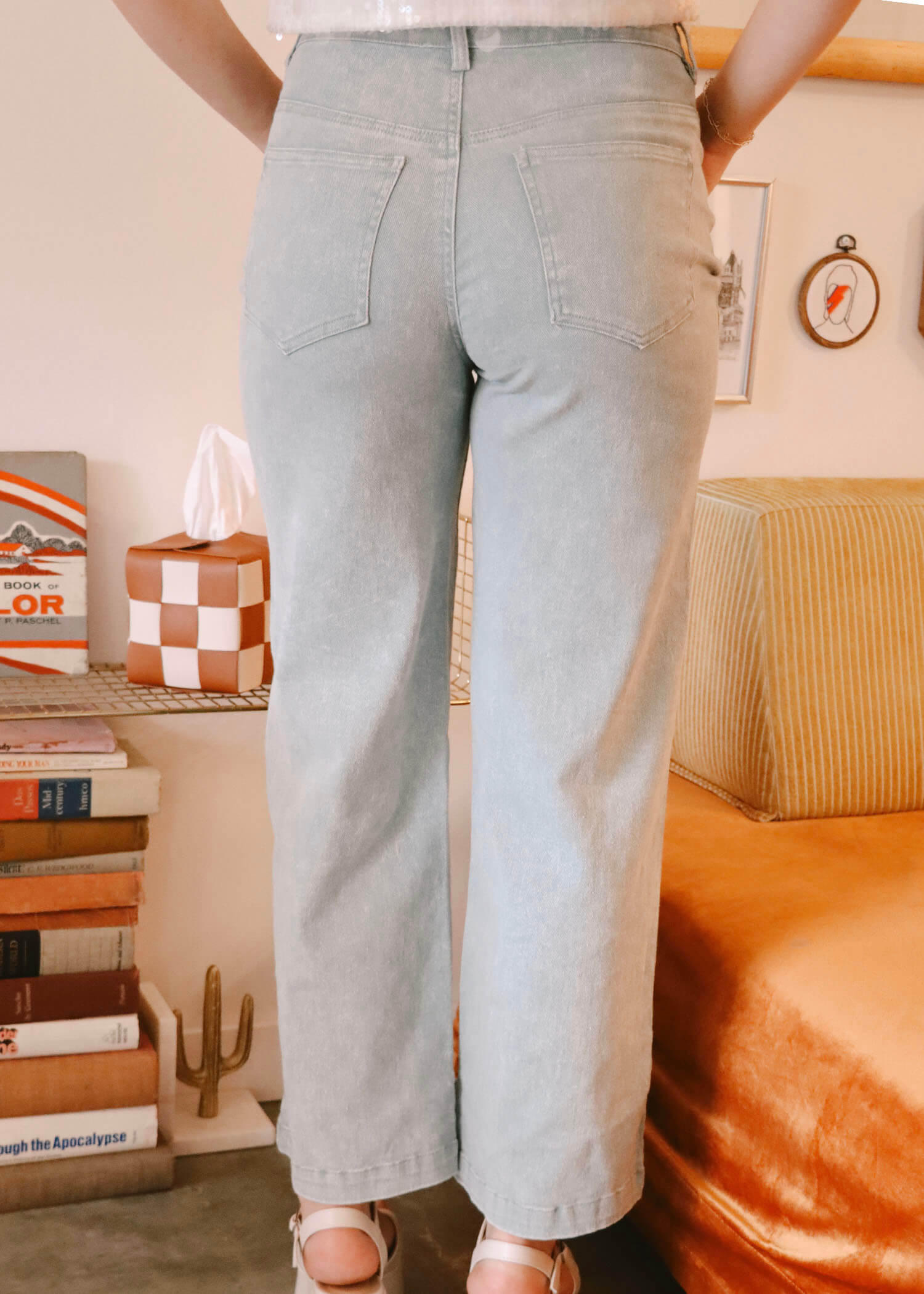 Greta Wide Leg Jeans - Seafoam