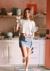 Go To Cropped Tee - Mint