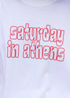 Saturday In Athens Tee - White