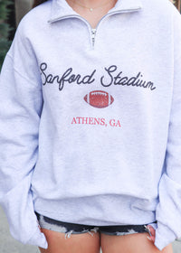 Sanford Stadium Zip Up - Heather Gray