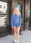 Patio Fleece Short- True Navy