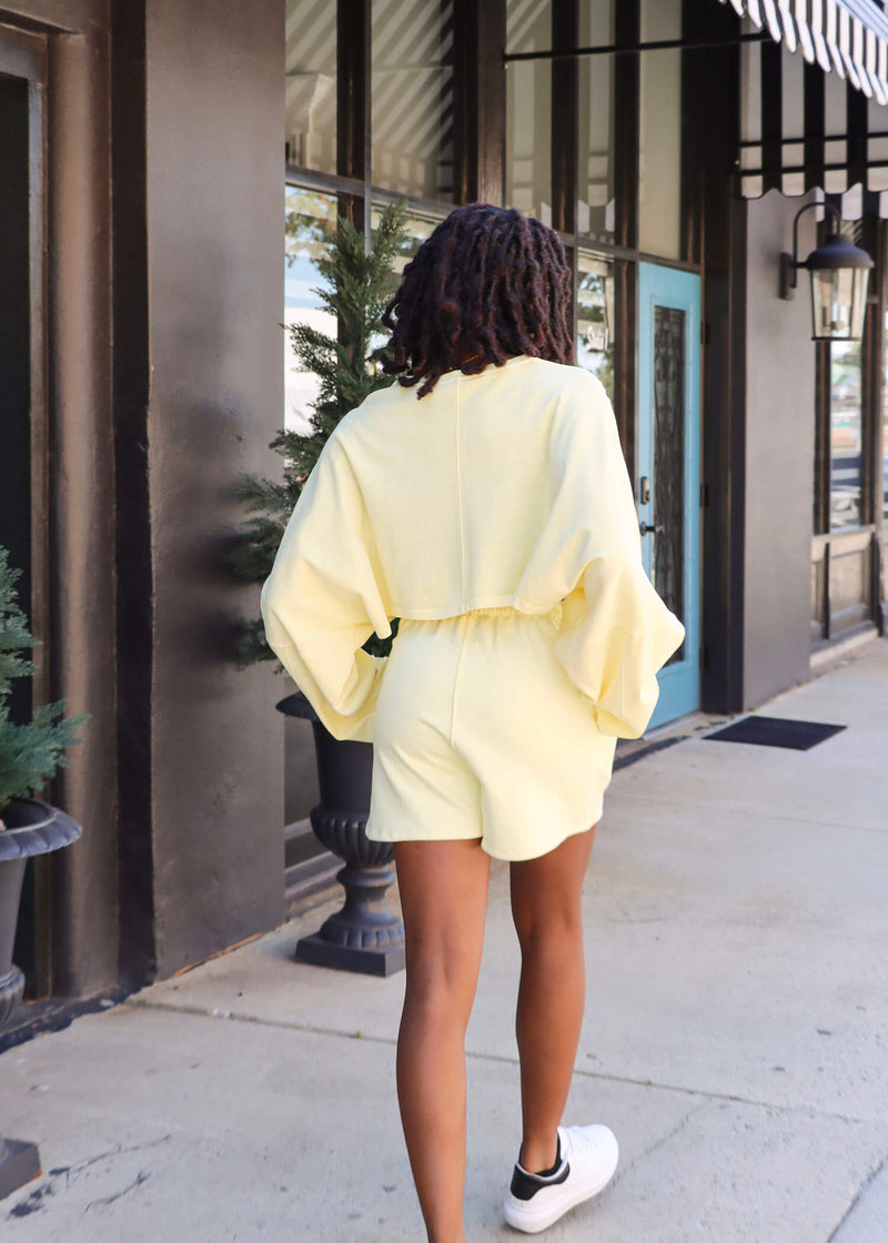 Linley Oversized Crop Sweatshirt- Yellow