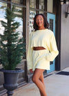 Linley Oversized Crop Sweatshirt- Yellow