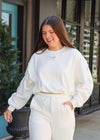 Seal It With A Bow Lounge Crewneck - White