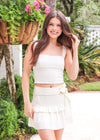 Coastal Dreams Mini Skirt - Ivory Skirt MerciGrace Boutique.