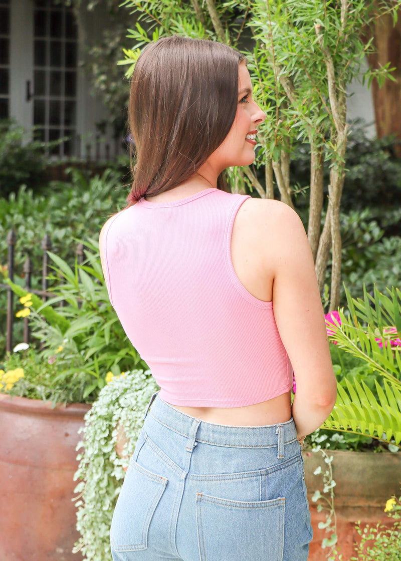 Just An Essential Top - Pink Tops MerciGrace Boutique.