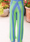 Beachside Memories Crochet Pants - Green/Blue Pants MerciGrace Boutique.