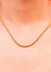 Treza Rope Necklace - Gold Necklace MerciGrace Boutique.