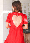 My True Love Mini Dress - Red Dress MerciGrace Boutique.