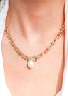 My Love Language Is Pearls Necklace - Gold/Crystal Necklace MerciGrace Boutique.