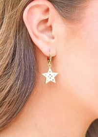 Colorful Star Huggies Earrings Earrings MerciGrace Boutique.