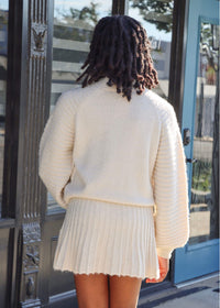 Gabrielle Knit Mini Skirt- Cream