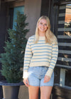 Sheri Striped Sweater- Cream