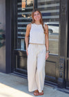 Past Midnight Wide Leg Pants - Cream