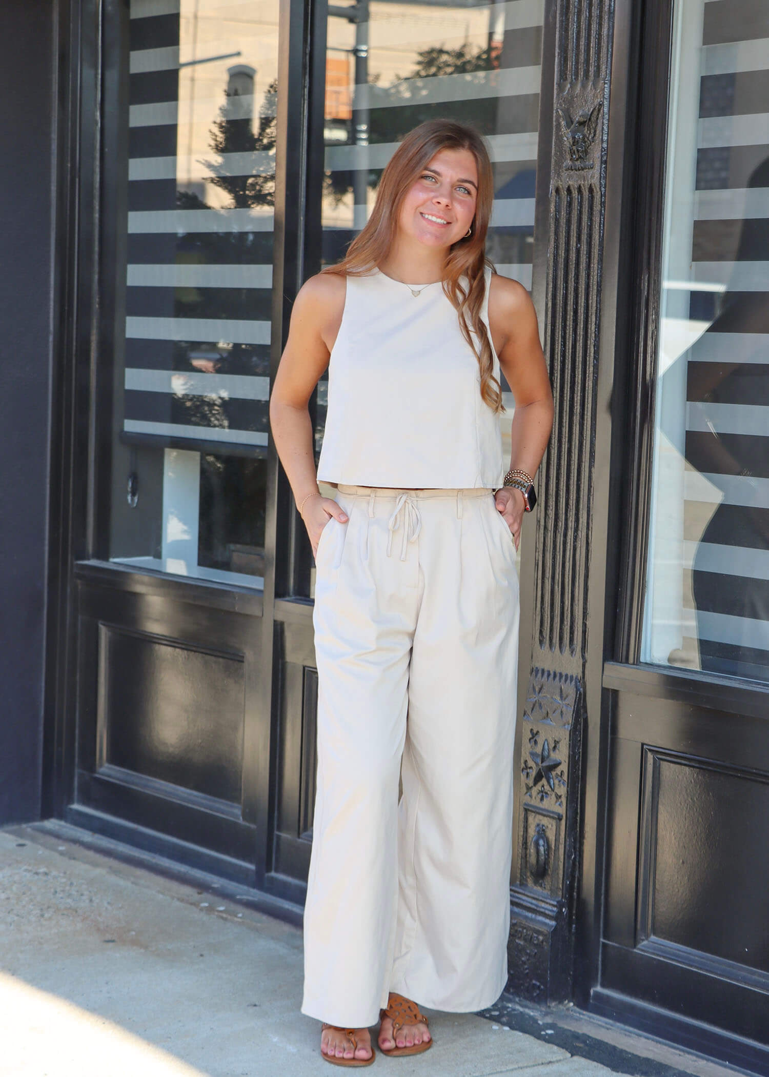 Past Midnight Wide Leg Pants - Cream