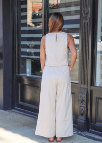 Past Midnight Wide Leg Pants - Cream