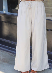 Past Midnight Wide Leg Pants - Cream