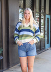 Meet Me On The Green Knitted Pullover - Green/Multi