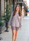 Espresso Long Sleeve Knit Top - Cocoa