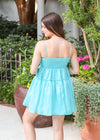 Don't Worry Mini Dress - Tiffany Blue Dresses MerciGrace Boutique.
