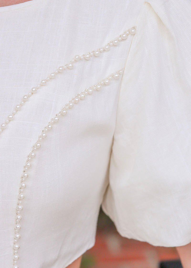 Feeling Beautiful Mini Dress - Off White Dresses MerciGrace Boutique.