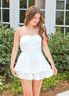 Can't Help Myself Romper - White Romper MerciGrace Boutique.