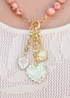 San Tropez Charm Necklace - Pink/Gold