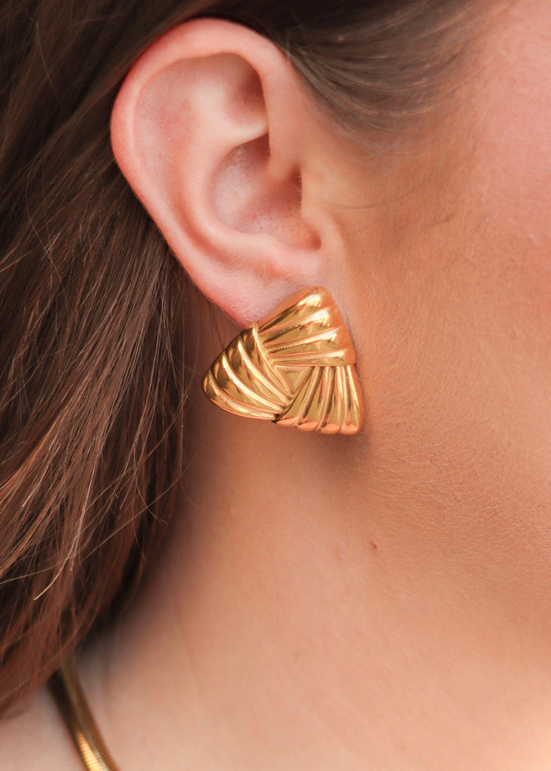 Abysee Triangle Earrings - Gold