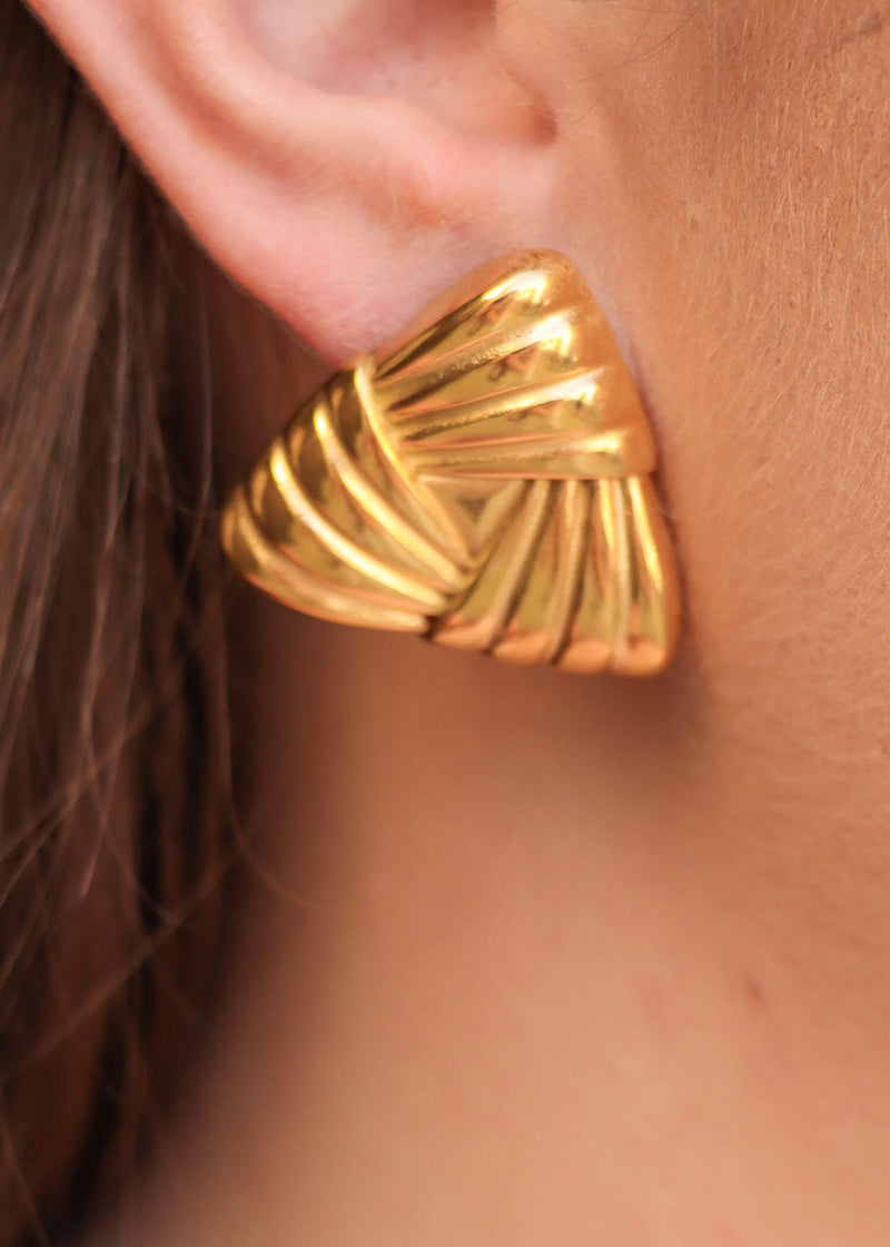 Abysee Triangle Earrings - Gold