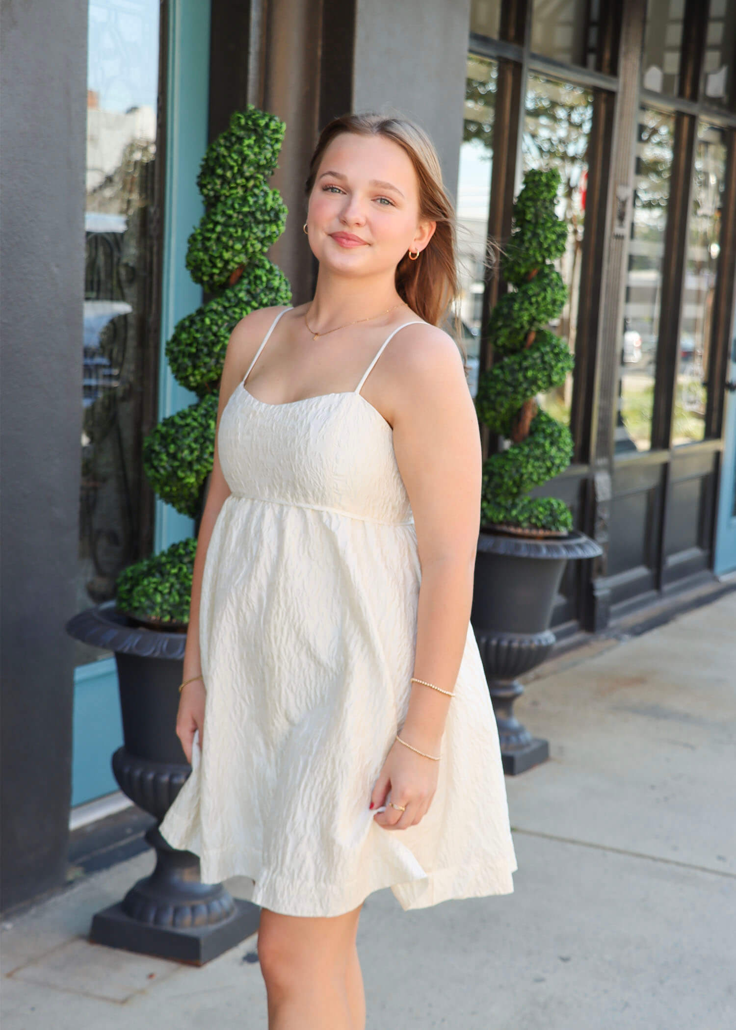 Sweet As Can Be Baby Doll Dress - Cream