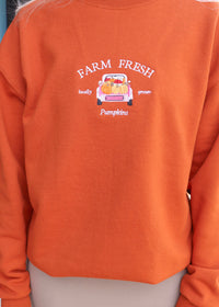 Farm Fresh Pumpkins Crew - Burnt Orange