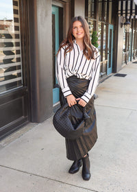 What A Classic Stripe Top - White/Black