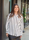 What A Classic Stripe Top - White/Black