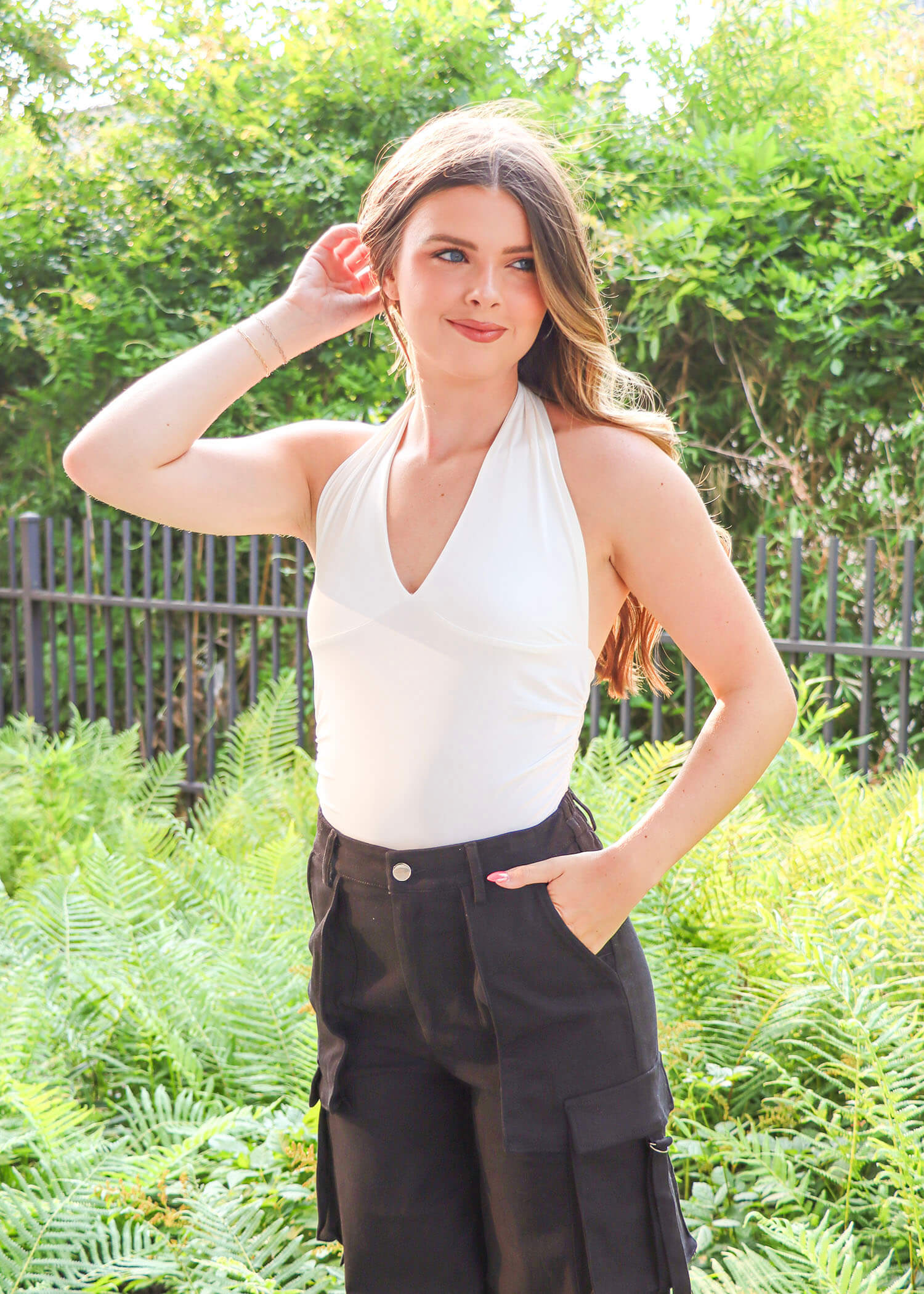How It Went Halter Top - White Tops MerciGrace Boutique.