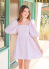 Dreaming Of You Mini Dress - Lavender Dress MerciGrace Boutique.
