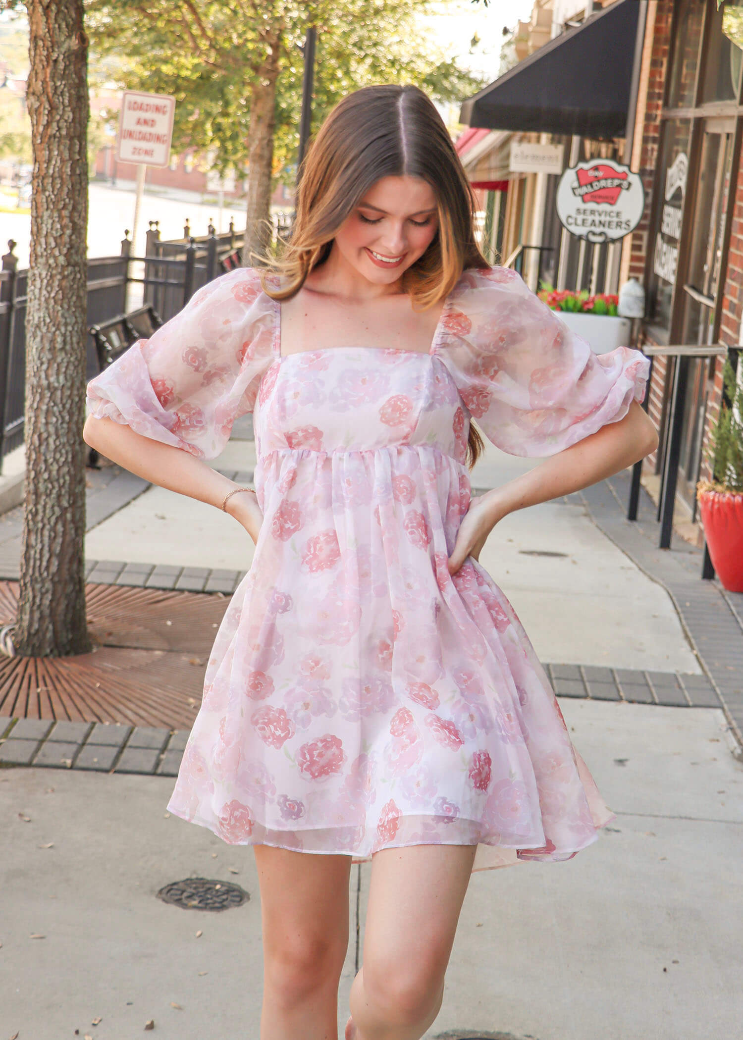 Obsessed With Florals Mini Dress - Pink Dress MerciGrace Boutique.