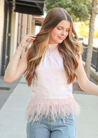 Make You Mine Halter Top - Pastel Pink Tops MerciGrace Boutique.