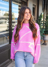 All About It Oversized Sweater - Cream Pink
