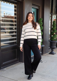 Milan Stripe Sweater - Natural/Black