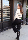 Milan Stripe Sweater - Natural/Black