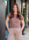 Modern Slub Tee - Deep Taupe