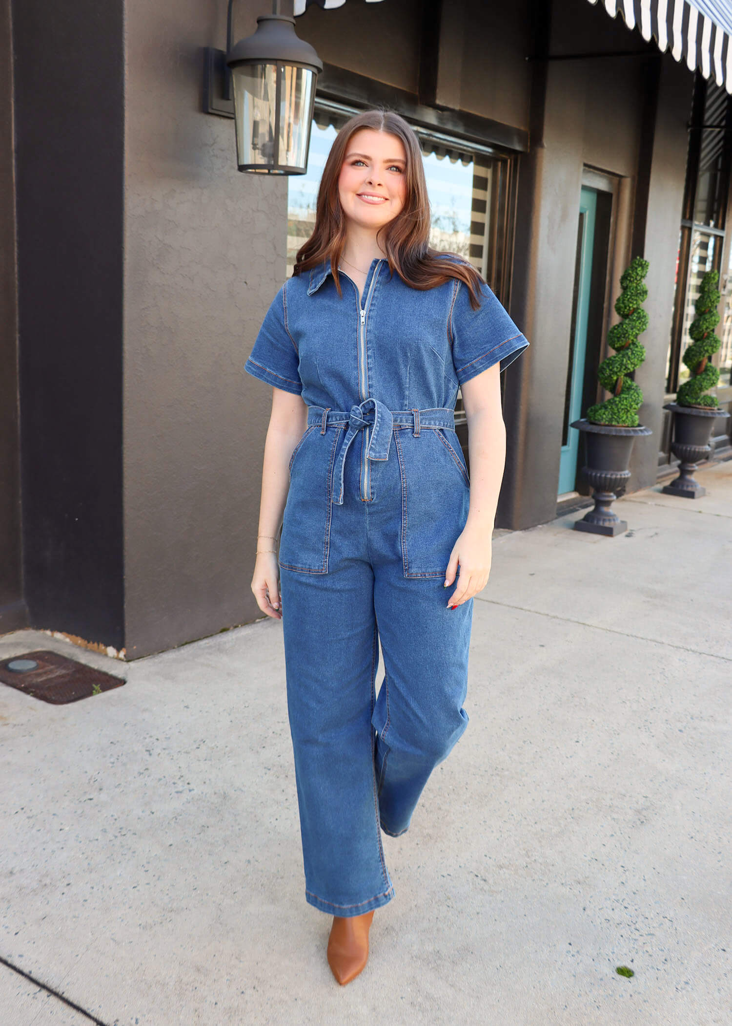 Dutch Short Sleeve Jumpsuit - Atlantic Blue